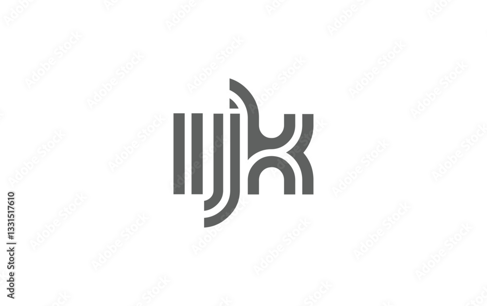 IJK Creative Unique Modern Letter Logo Design. Stylized logo featuring a unique letter design, presenting abstract minimalist aesthetics and modern appeal. IJK Creative Unique Modern Letter Logo Design. Stylized logo featuring a unique letter design, presenting abstract minimalist aesthetics and modern appeal.