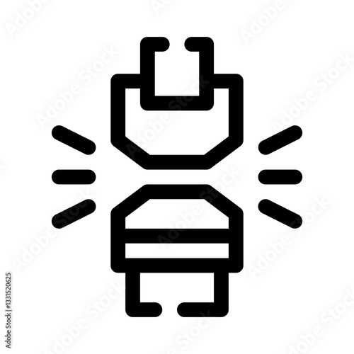 Seat belt line icon
