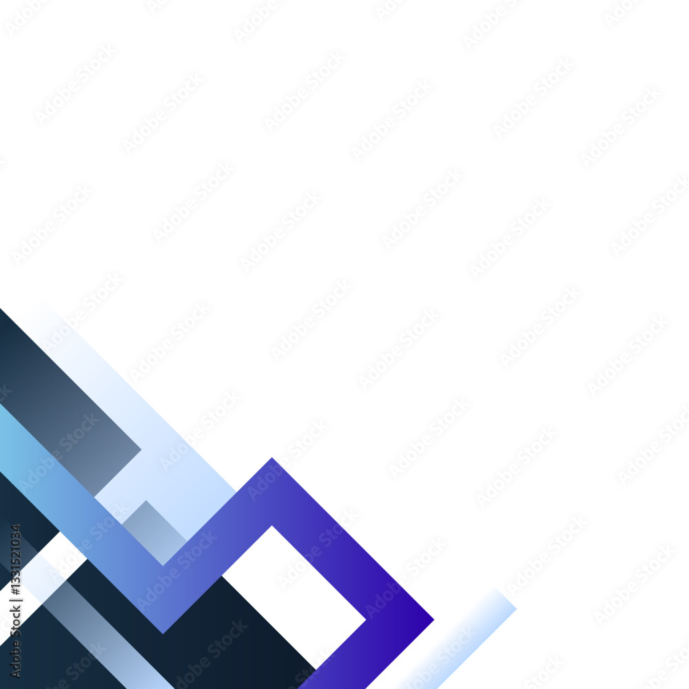 Blue Geometric Corner Blue Geometric Corner