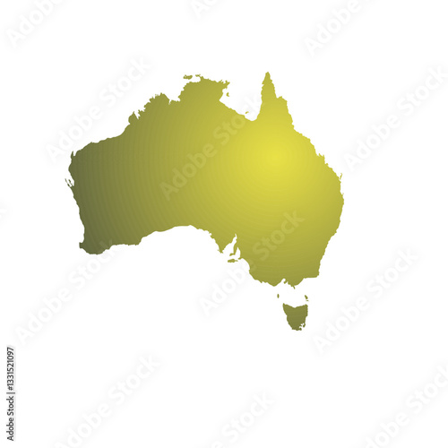 Map of Australian, sign silhouette. World Map Globe. Vector Illustration isolated on transparent background. African continent.