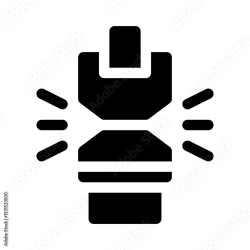 Seat belt glyph icon