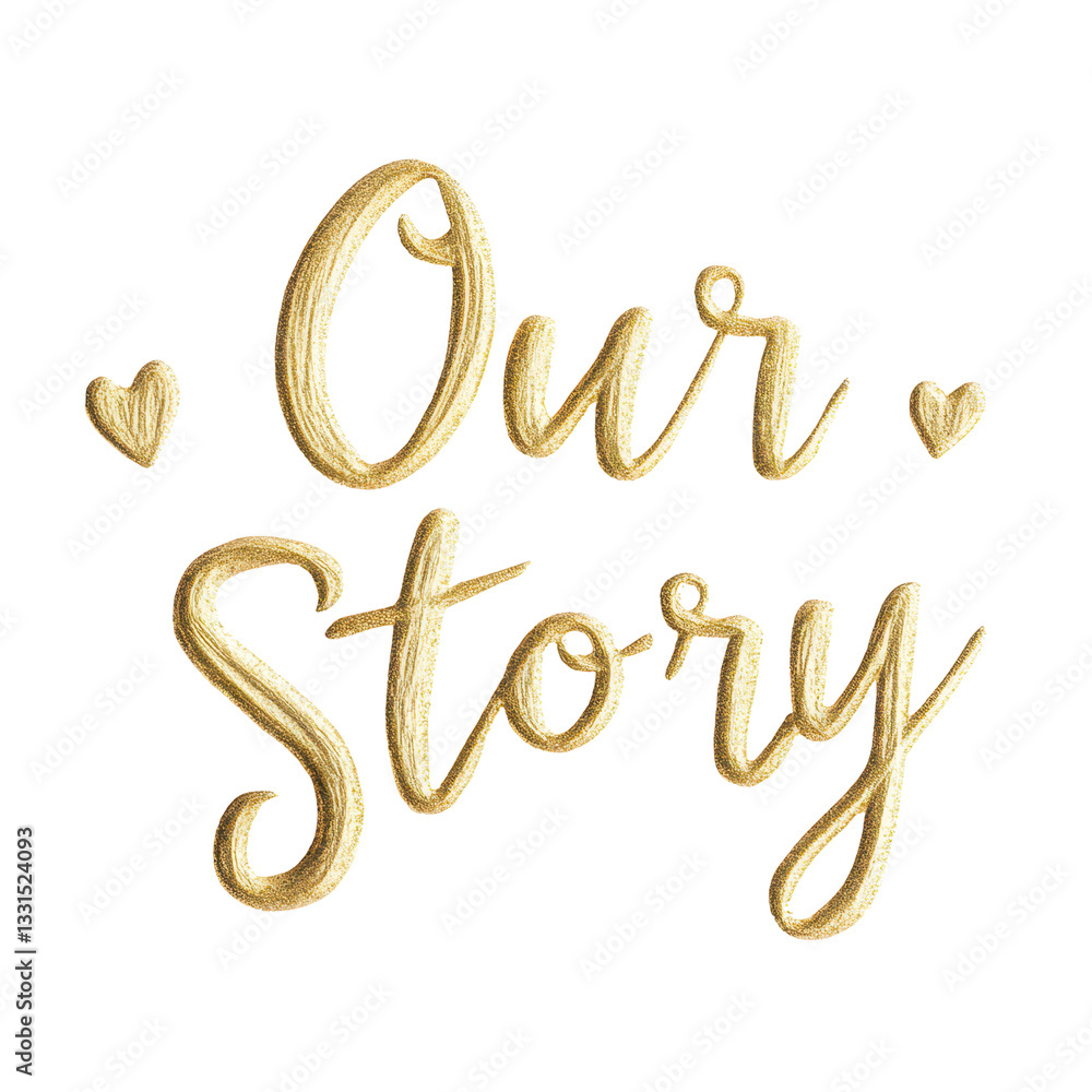 Our Story in Gold: Elegant, handwritten Our Story in Gold: Elegant, handwritten