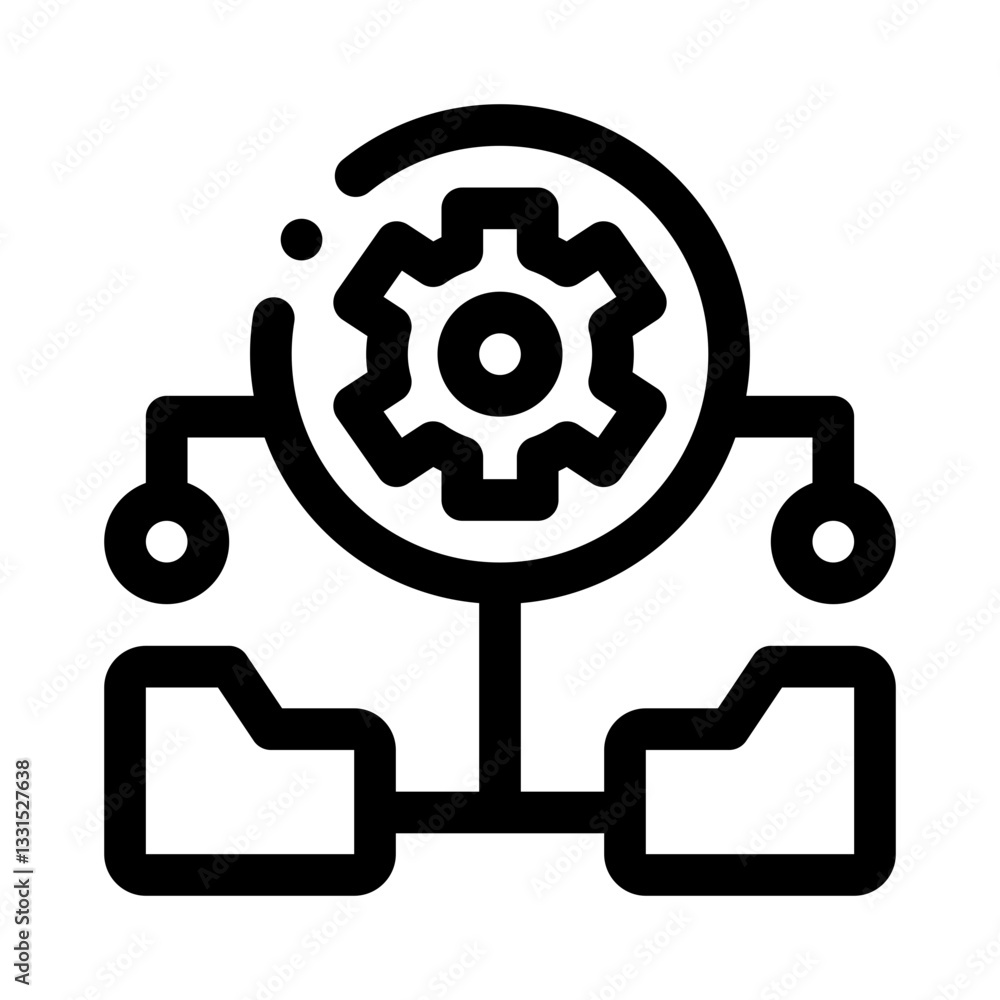 Obraz premium Microservices line icon