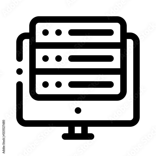 Server monitoring line icon
