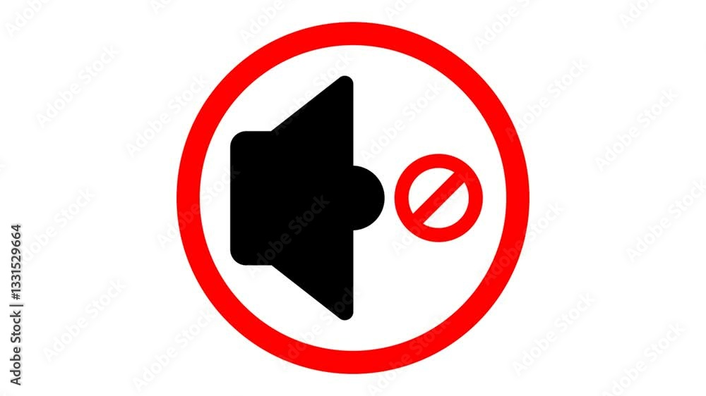 silent animation. no sound icon mute audio silence volume. mute sign. volume off. no sound area. silence volume silent animation. no sound icon mute audio silence volume. mute sign. volume off. no sound area. silence volume