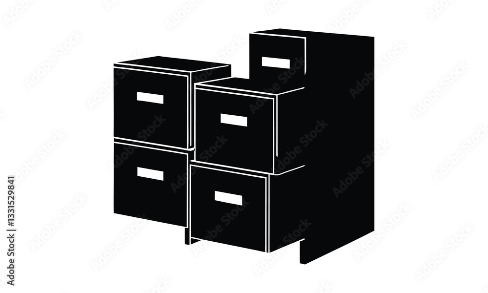 Boxes Stack Organized Storage and Black Boxes Stack Organized Storage and Black
