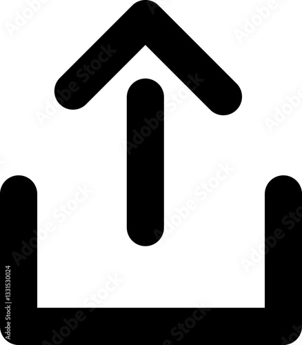 Ícone Minimalista - enviar, compartilhar, upload, nuvem, share, send, to send para Interfaces, Aplicativos, Web, Tecnologia e Design