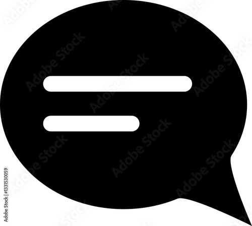 Ícone Minimalista - Chat, bate papo, balão de fala, conversa, para Interfaces, Aplicativos, Web, Tecnologia e Design