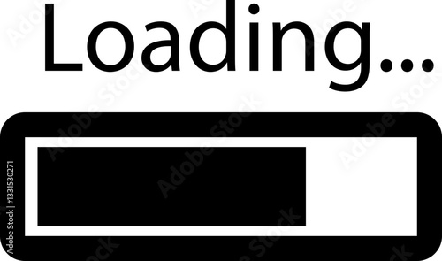 Ícone Minimalista - Carregando, loading, espera, esperando, wait, para Interfaces, Aplicativos, Web, Tecnologia e Design