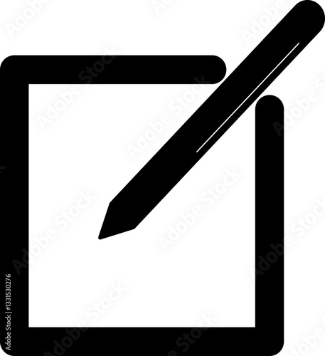 Ícone Minimalista - EDITAR, EDIT, alterar, lapis no quadrado, para Interfaces, Aplicativos, Web, Tecnologia e Design