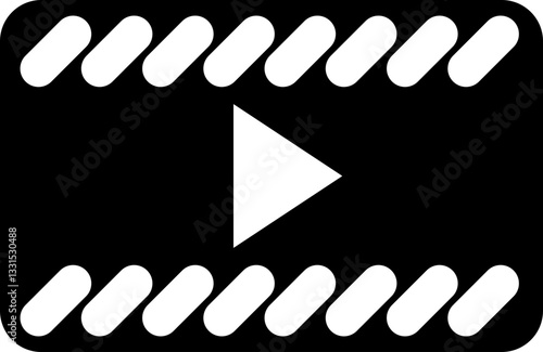 Ícone Minimalista - VÍDEO, PLAYER, PLAY para Interfaces, Aplicativos, Web, Tecnologia e Design