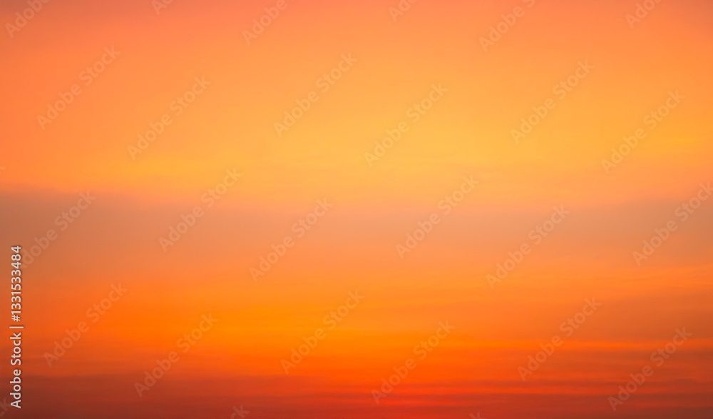 Obraz premium Sky sunset evening sunrise cloud weather dramatic landscape goldent and orange color gradient pastel horizon, twilight yellow golden reflection morning nature environment energy ecosystem change.