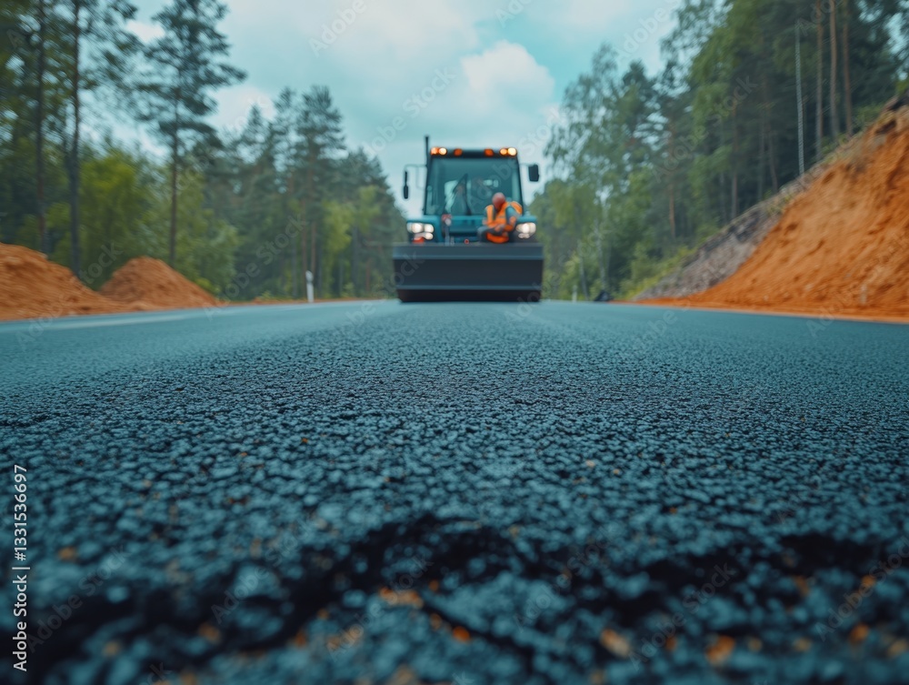 road condition check specialists examining the surface road condition check specialists examining the surface