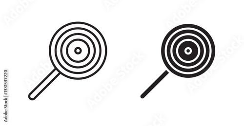 Candy vector icon set in black color.