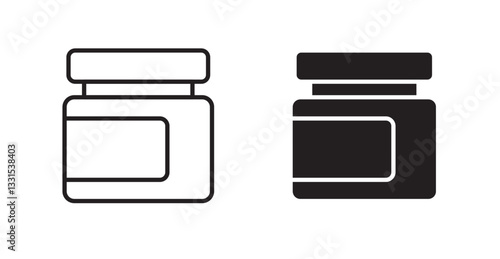Cream vector icon set in black color.