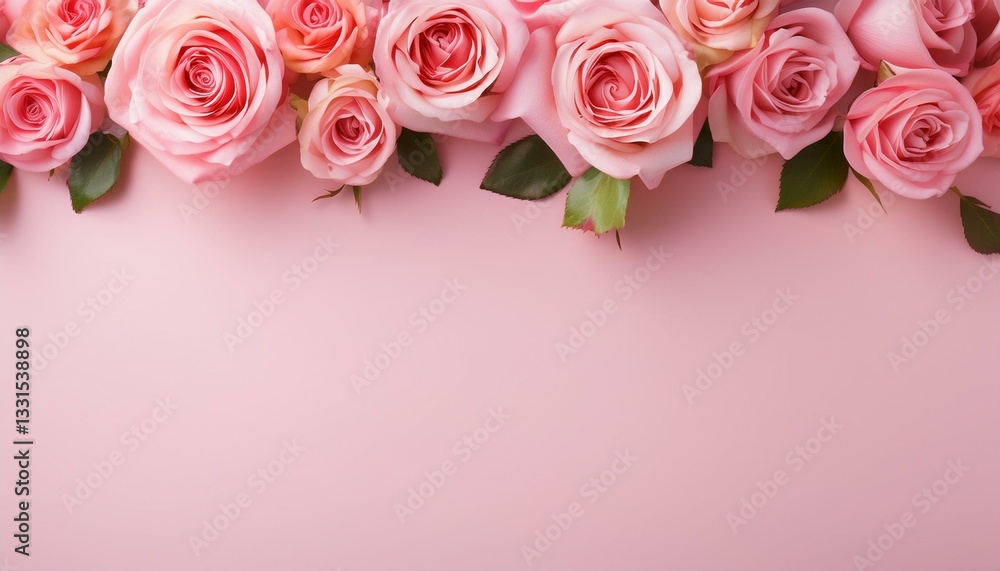 custom made wallpaper toronto digitalpink roses top border on soft pink background