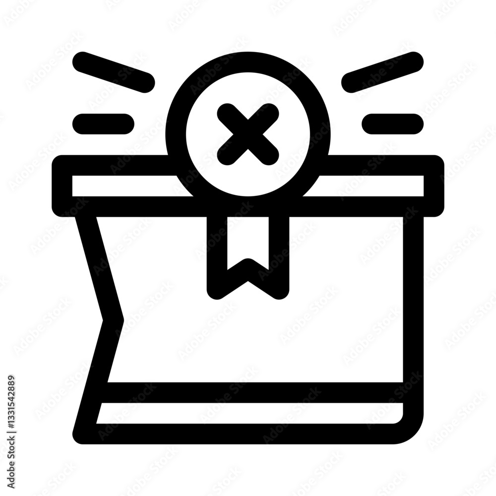 Damaged package line icon Damaged package line icon