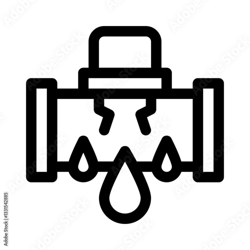 Leaking pipe line icon