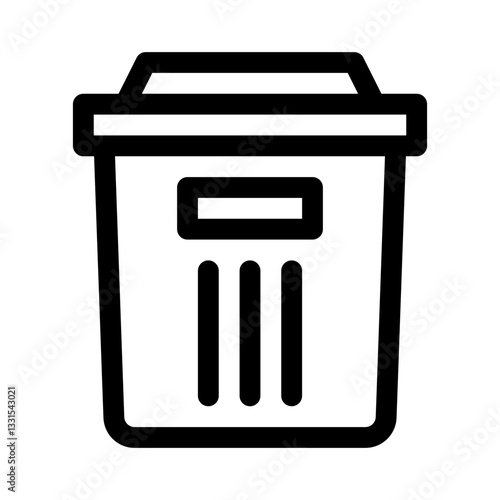 Trash bin line icon