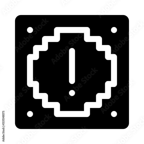 Pixelated image glyph icon