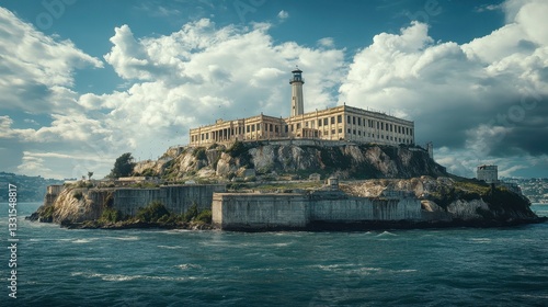 Exploring historic alcatraz island san francisco aerial view of architectural coastal landmark in cultural setting