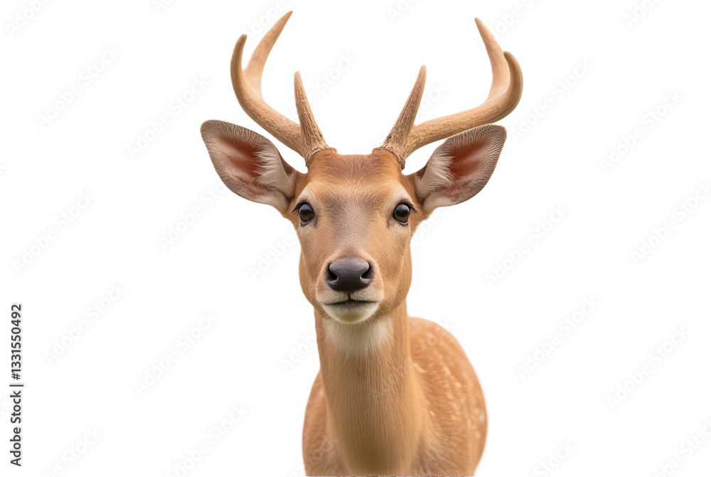 Fototapeta premium Majestic Deer with Antlers Displaying Calm Expressions in Nature