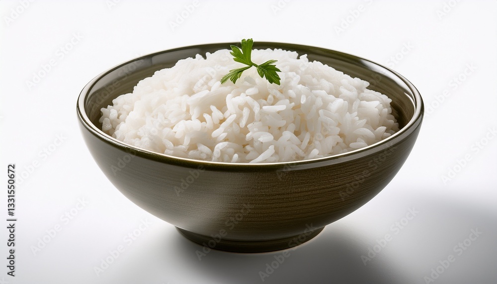 high resolution panoramic food photography a rice bowl on a pristine white background high resolution panoramic food photography a rice bowl on a pristine white background