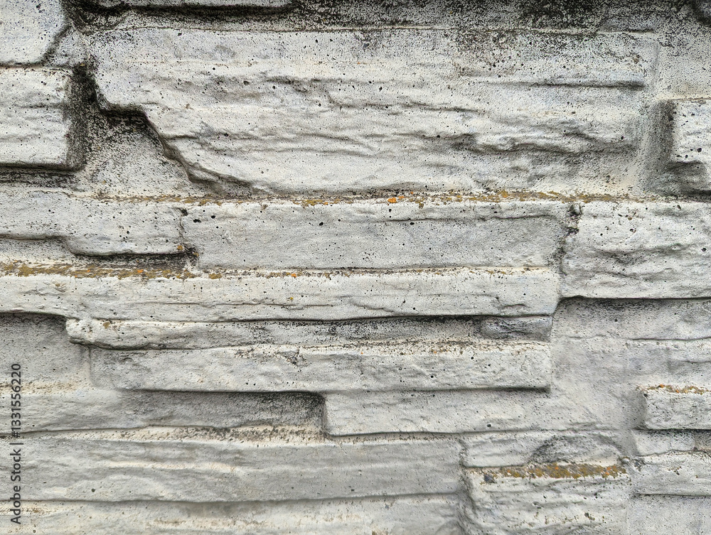 Fototapeta premium texture of stone ledges covered with lichen, background, grunge