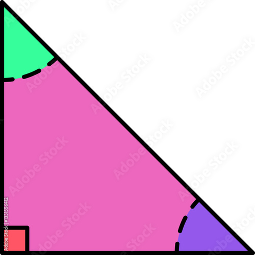 3D Right Triangle Illustration