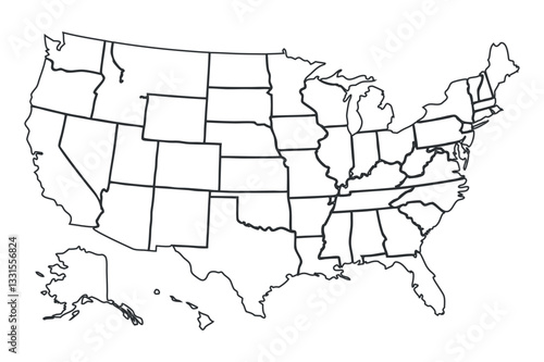 map of united states of america. Outline of United States Map