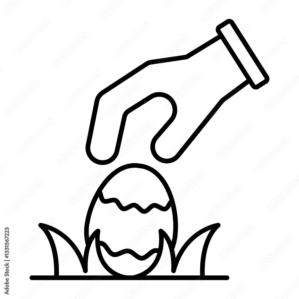 Fototapeta premium Egg Hunt outline icon