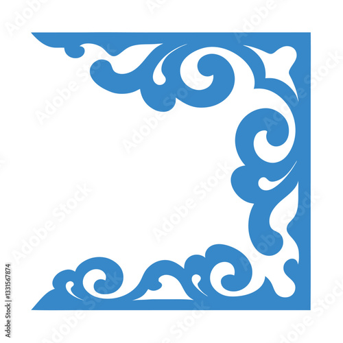 Ornamental Corner Vector art Design.