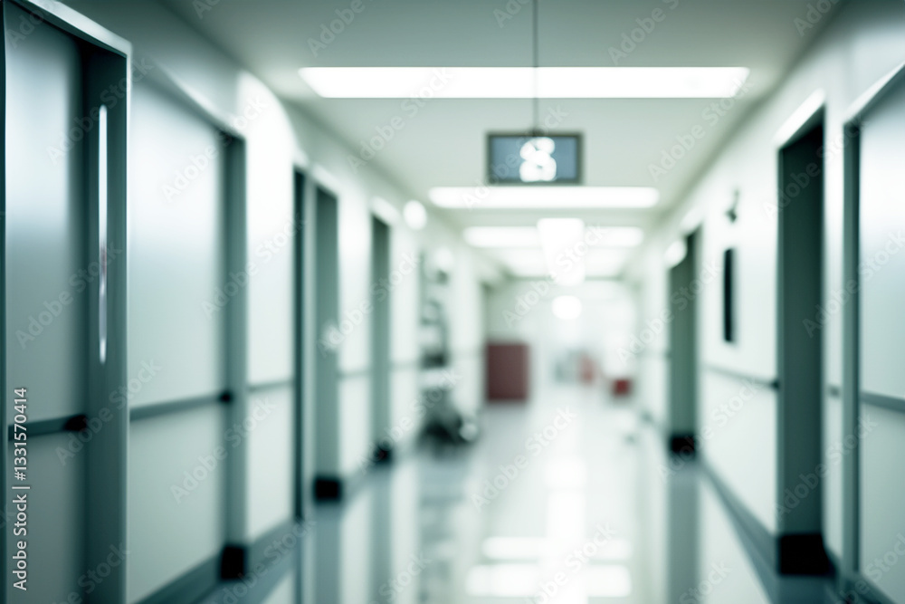 Obraz premium generate image blur background in hospital or clinic hallway