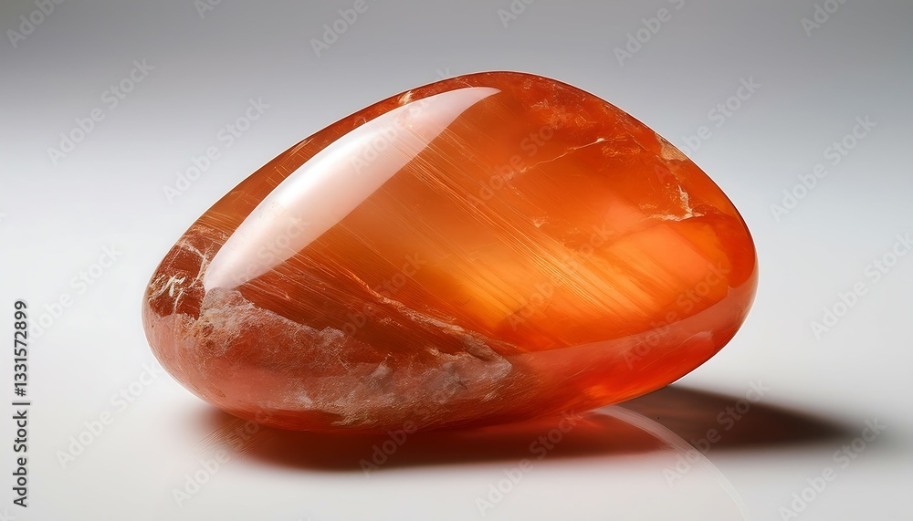 Radiant Close-Up of a Glittering Sunstone with Natural Aventurescence Radiant Close-Up of a Glittering Sunstone with Natural Aventurescence