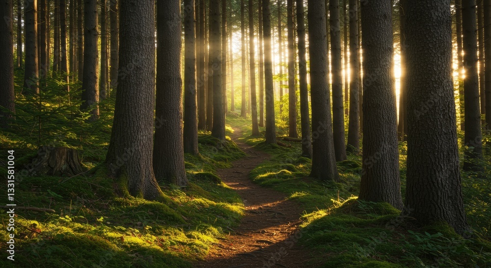 Fototapeta premium forest-rays-standard-scale-4_00x