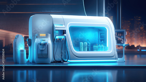 Futuristic Medical Device at Night