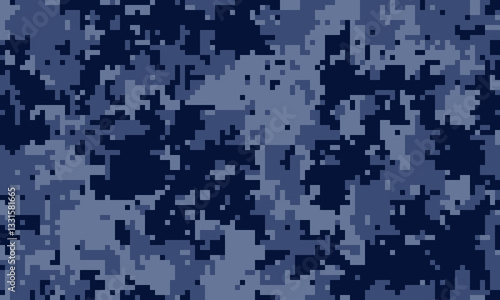 Abstract digital camouflage pattern in navy blue and slate grey shades.  Perfect for backgrounds, textiles, and militarythemed designs.