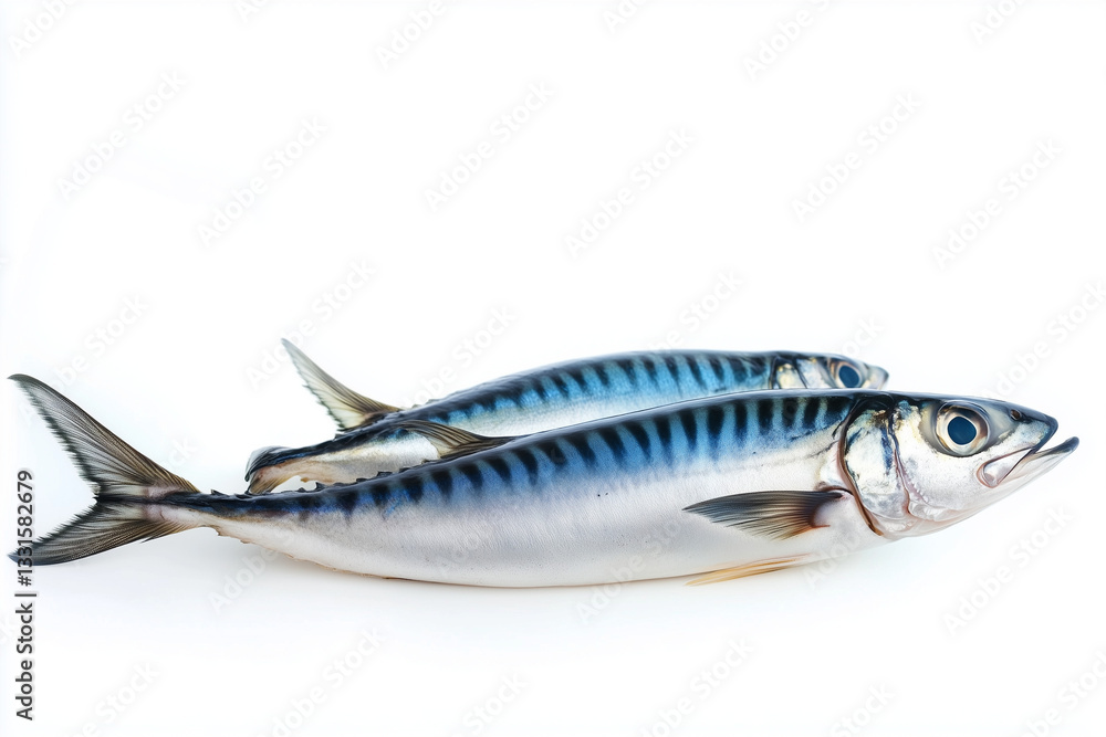 Fresh mackerel fish isolated on white background, Selective focus mackerel fish on white background. Fresh mackerel fish isolated on white background, Selective focus mackerel fish on white background.