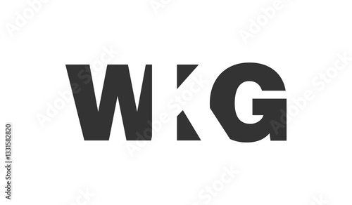WKG logo design. Initial letter W K G bold font style for tech startups, consulting, corporate branding. Creative company name, headlines typography identity, trendy logotype.
