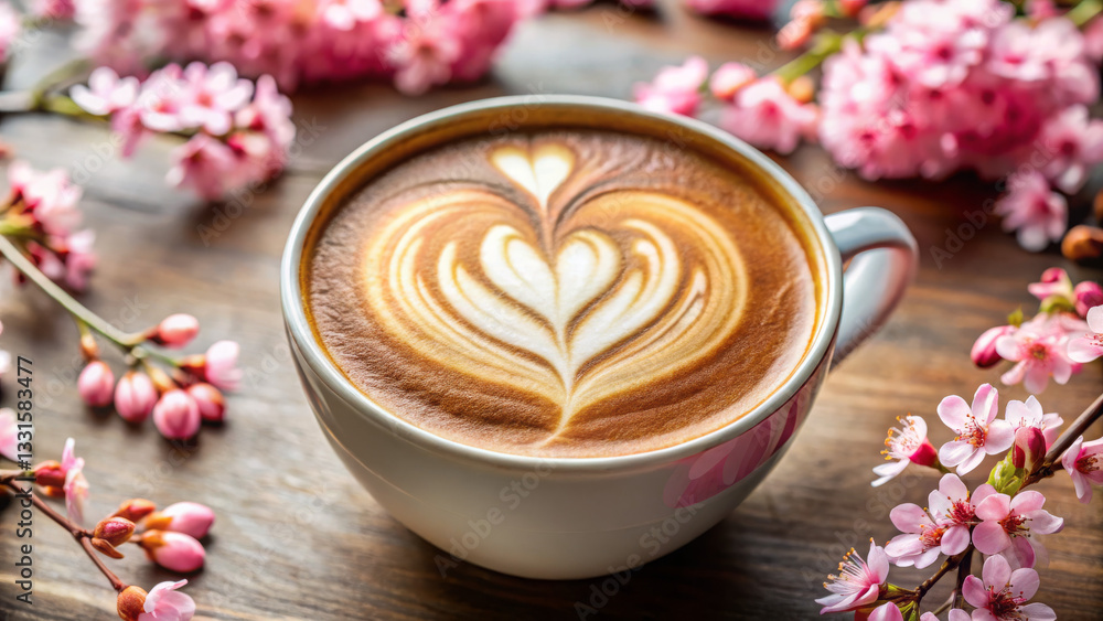Crafting the Perfect Cherry Blossom Latte Art: Foam Heart Design and Steam Details, Cherry Blossom Latte Art Techniques: Foam Heart Design and Macro Steam Shots Crafting the Perfect Cherry Blossom Latte Art: Foam Heart Design and Steam Details, Cherry Blossom Latte Art Techniques: Foam Heart Design and Macro Steam Shots