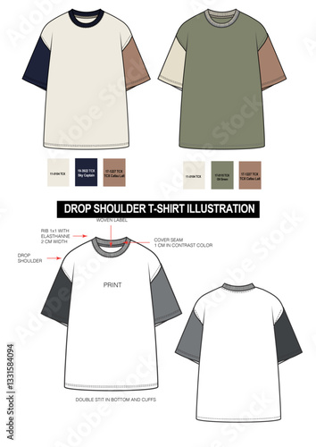 DROP SHOULDER T-SHIRT ILLUSTRATION