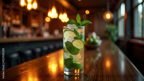 mojito cocktail on the table