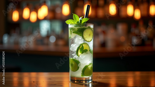 mojito cocktail on the table