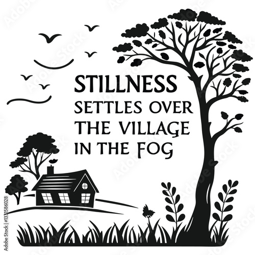 Stillness settles over the village in the fog4.eps