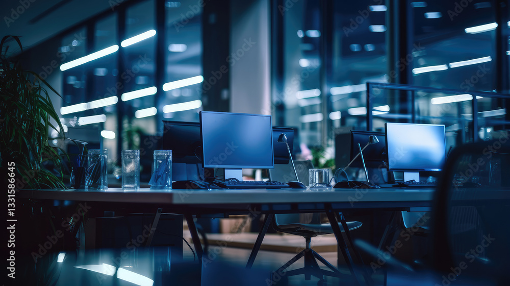 Modern Office Space After Hours