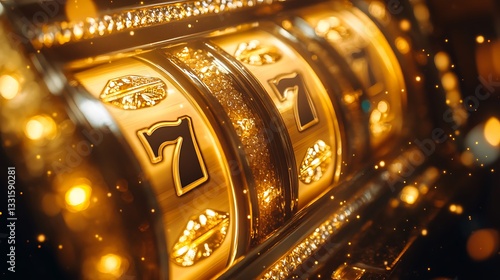 A luxurious gold-themed slot machine glowing with radiant light, its reels spinning with golden coins, diamond-encrusted bars, and shimmering jewelry.