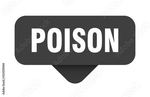 poison sticker. poison sign on transparent background