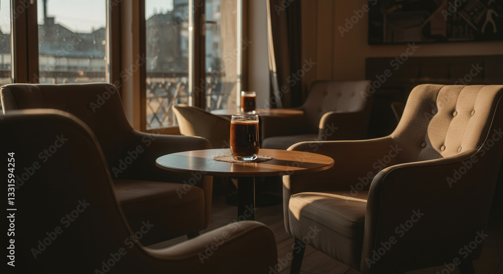 Mocha mousse served in a cozy café setting during the afternoon Mocha mousse served in a cozy café setting during the afternoon