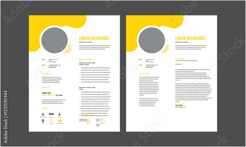 Clean Resume Layout, Minimalist resume cv template, Resume design template
