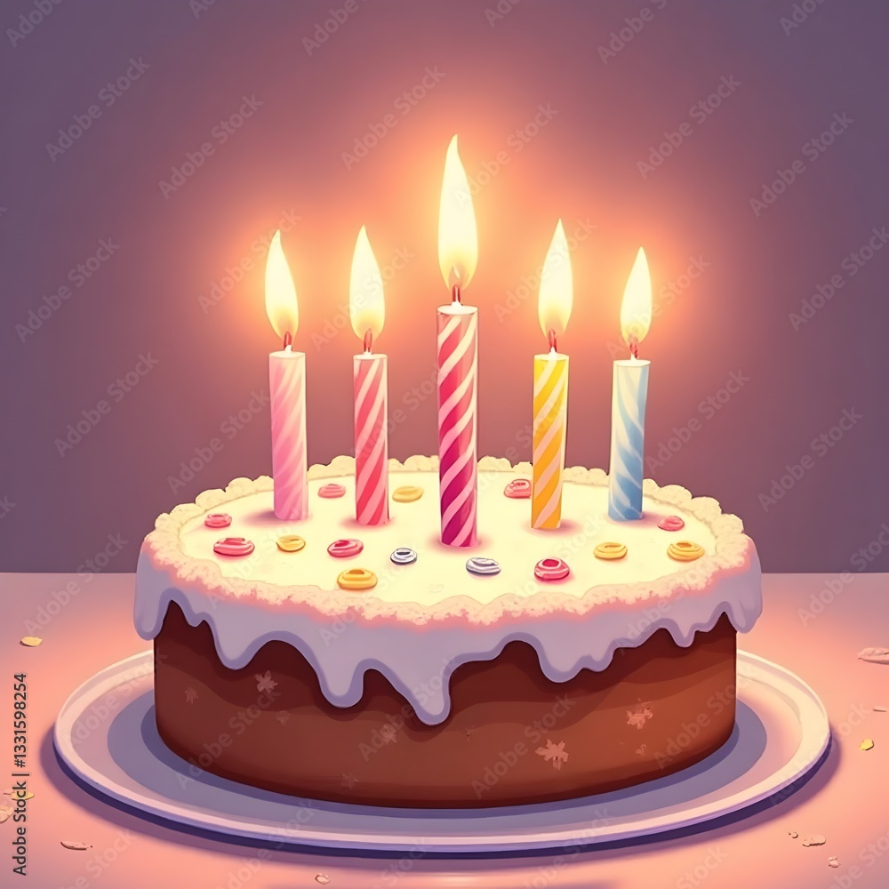 birthday cake with candles birthday cake with candles